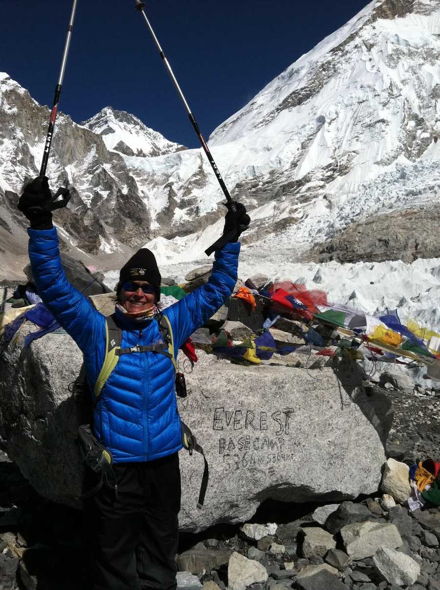 Beth at Everest Base Camp